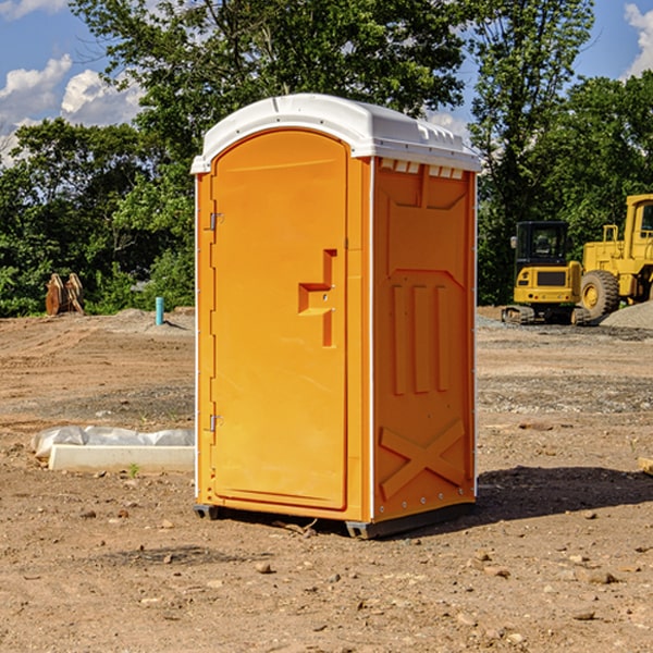 how often are the porta potties cleaned and serviced during a rental period in Hancock County